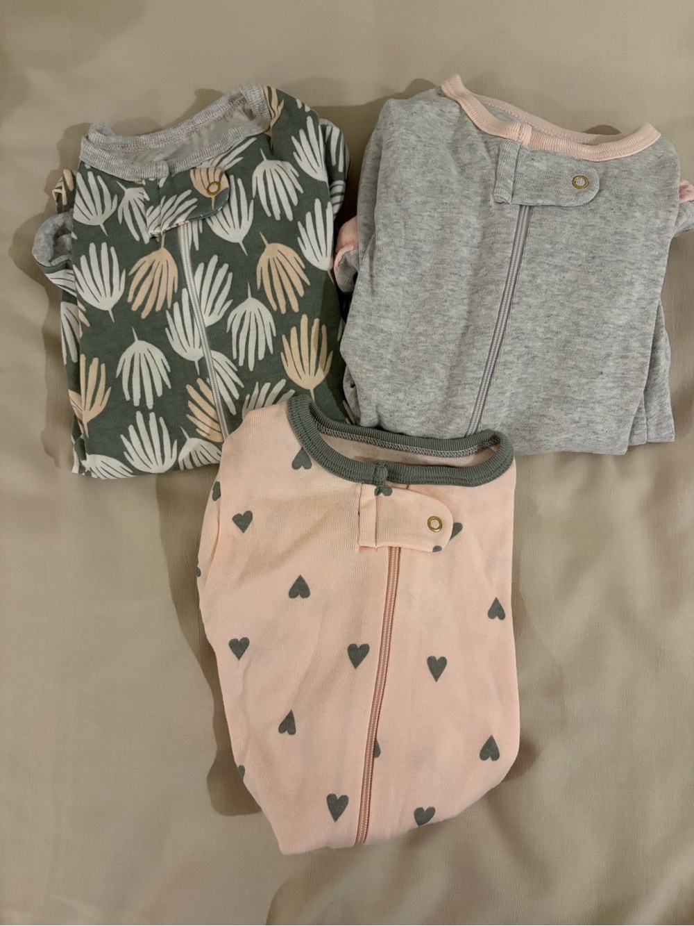 Cloud Island Girls Long Sleeve Sleep N’ Play Footed Pajamas Bundle Size 18M